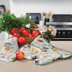 Oven Mitt | Magpie Floral | Linen Oven Mitt | Magpie Floral | Linen